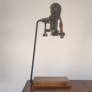 Vintage Metal and Wood Art Piece